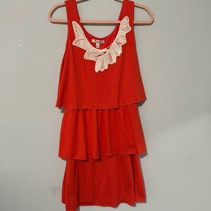 Corey P Tiered Coral 2010s Dress S